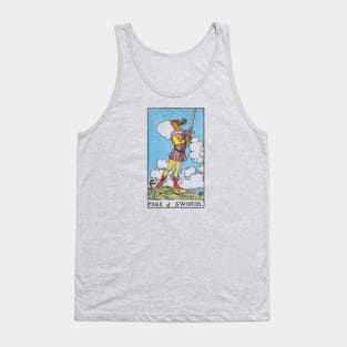 The Page of swords tarot card (distressed) Tank Top